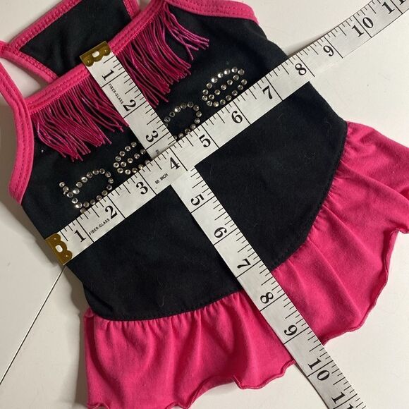 Fringe “bebe” Bling Designer Inspired Dog Dress - Picture 2 of 5